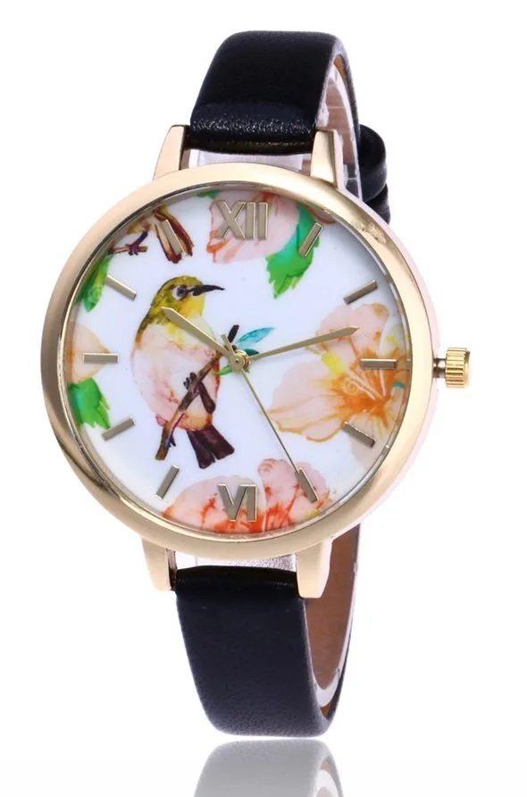 Decorated women's watch dial