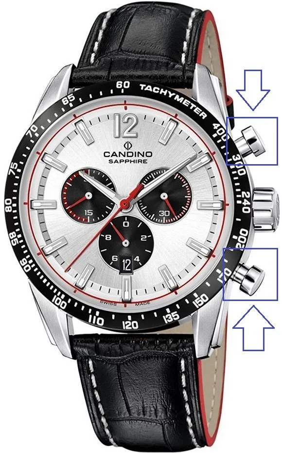 Split-chronograph watch with dual central hands