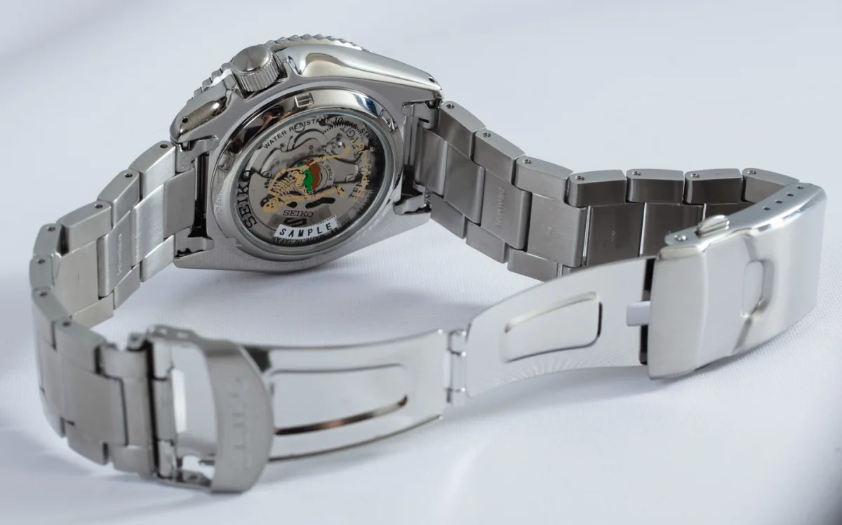 Seiko 5 Sports x Rowing Blazers watch collection display.