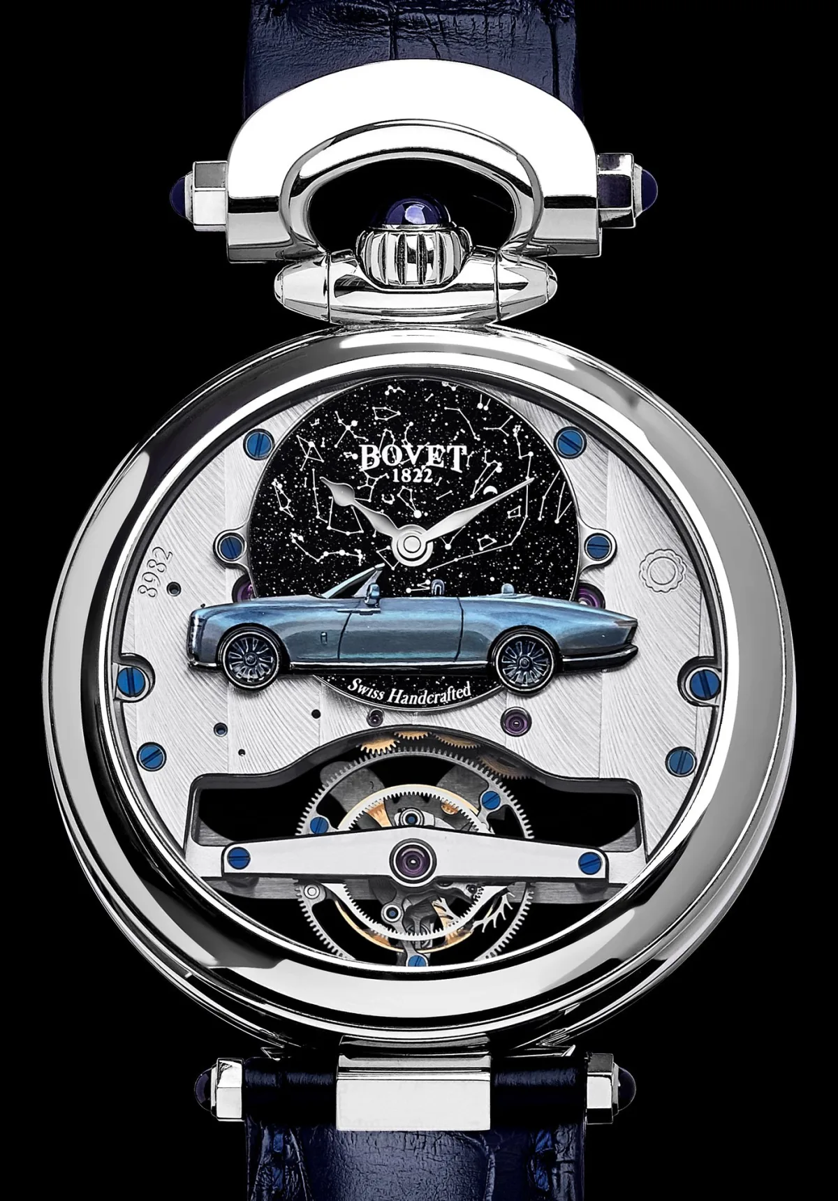 Skeletonized dial of Bovet Boat Tail watch