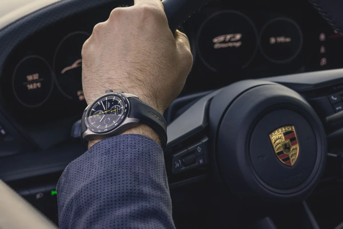 Porsche Design Chronograph dial close-up