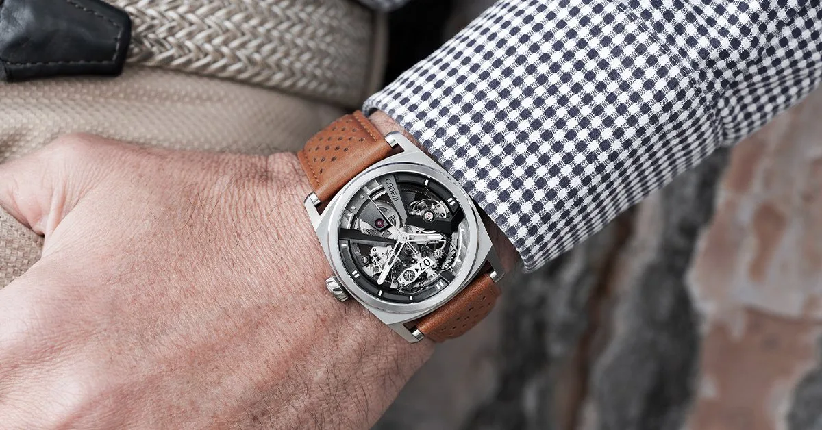 Close-up of CODE41 X41 Edition 5 skeletonized dial