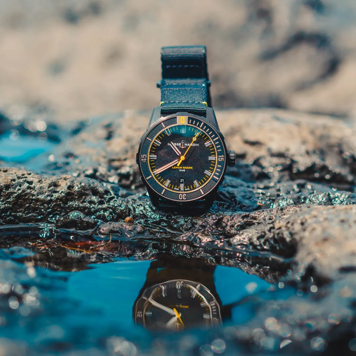 Ulysse Nardin Diver Lemon Shark watch front view