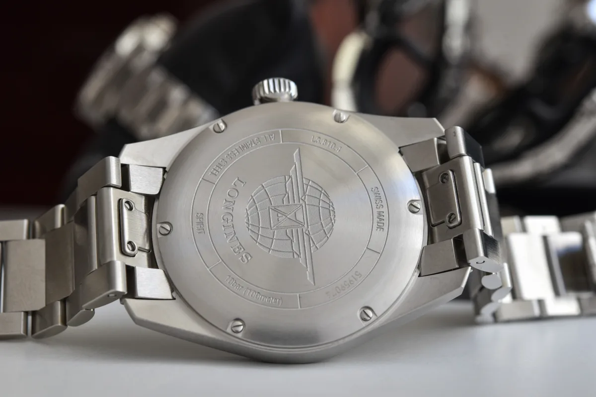 Close-up of Longines Spirit watch movement L888.4