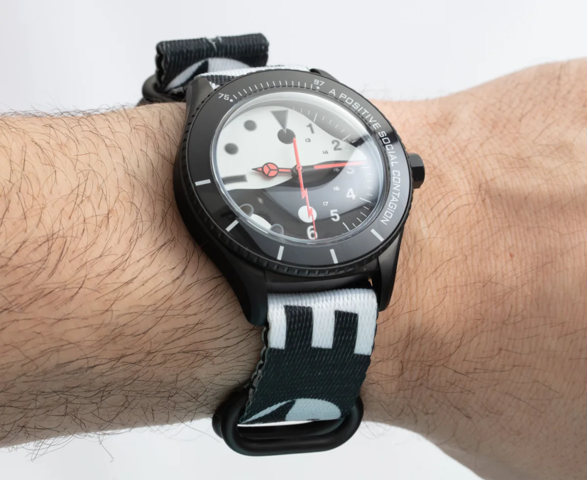 Various strap options for UNDONE X STAPLE Yin-Yang watch