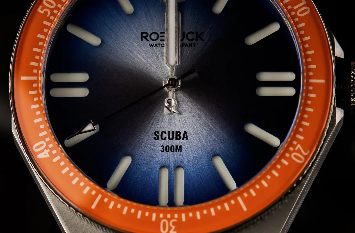 Gradient dial of Roebuck SCUBA watch