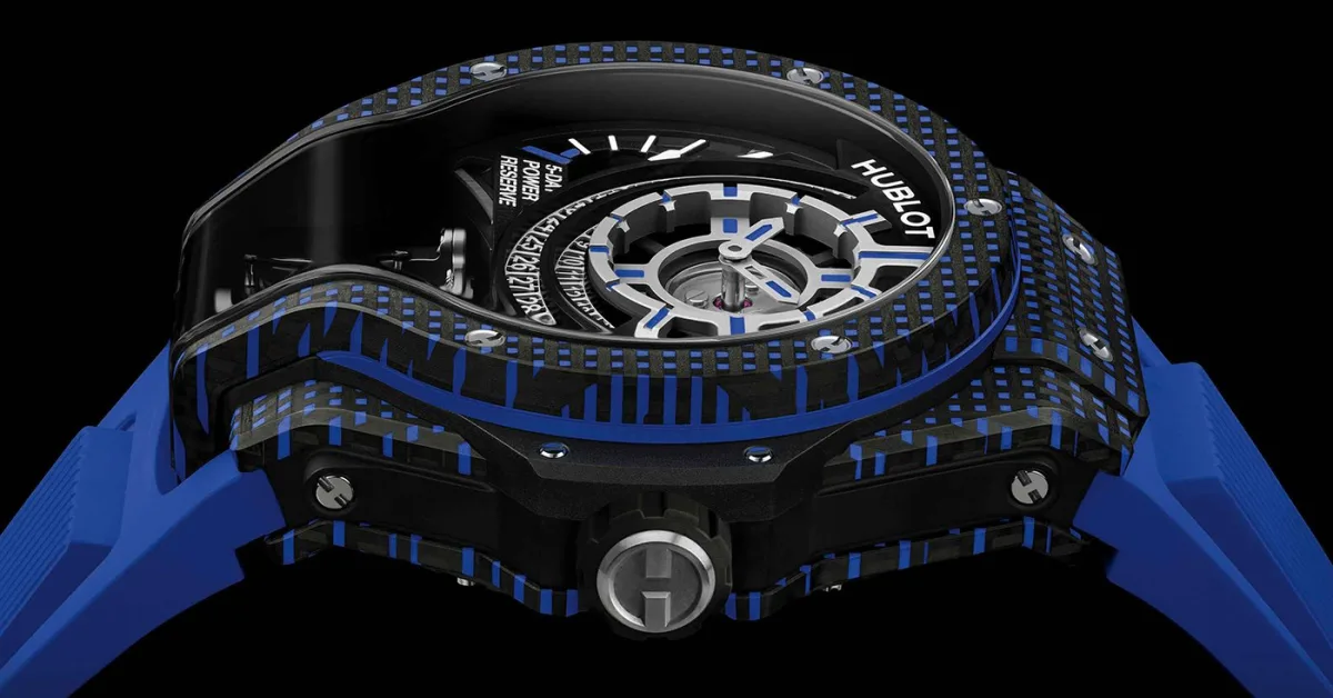 Close-up of Hublot MP-09 watch case design