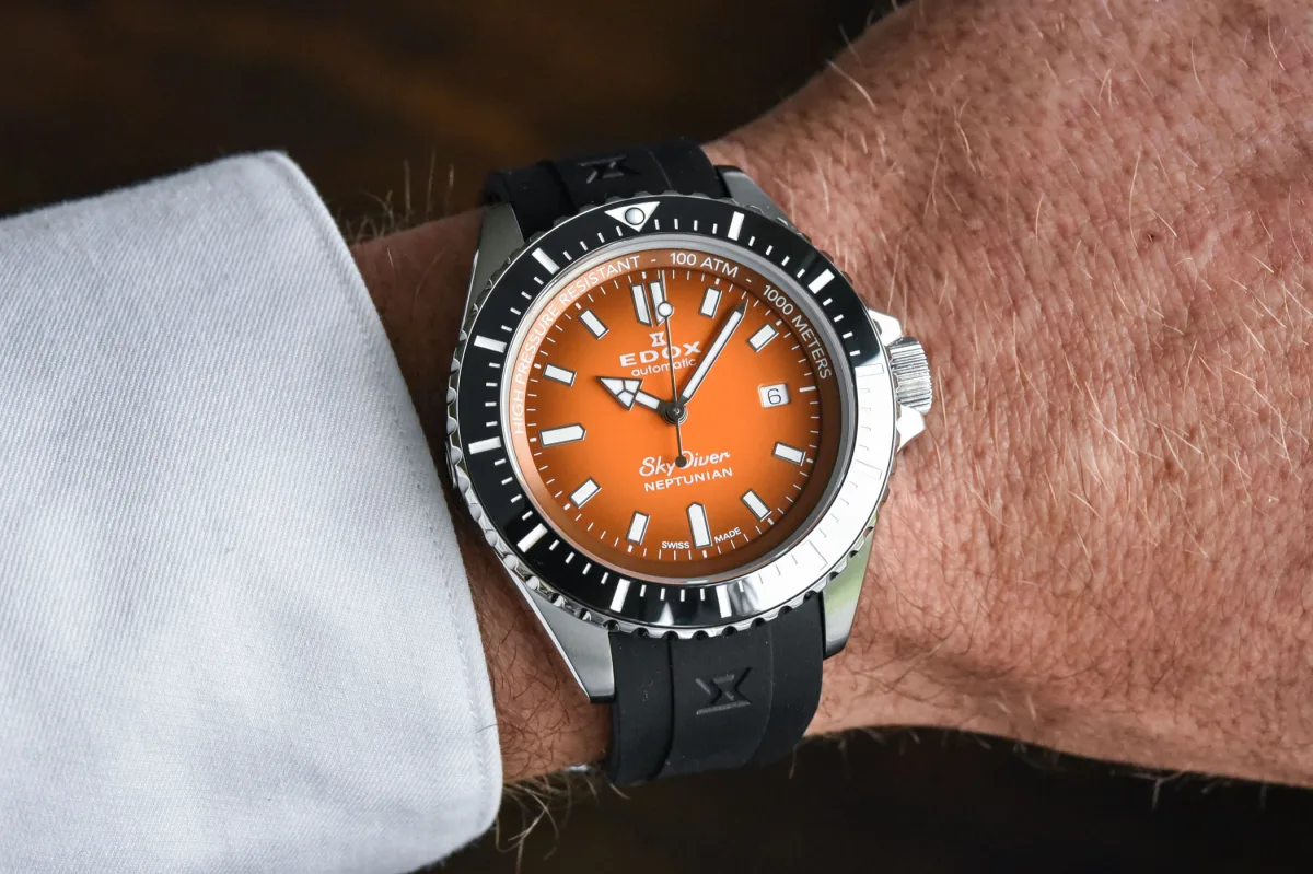 Edox SkyDiver Neptunian movement and mechanism