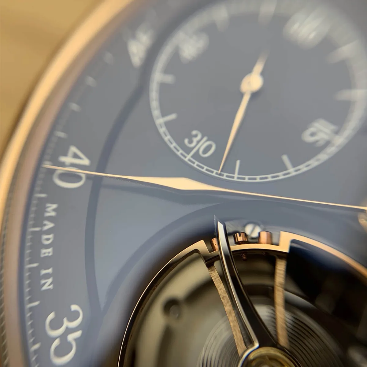 Moritz Grossmann Hamatic Vintage watch with gold hands