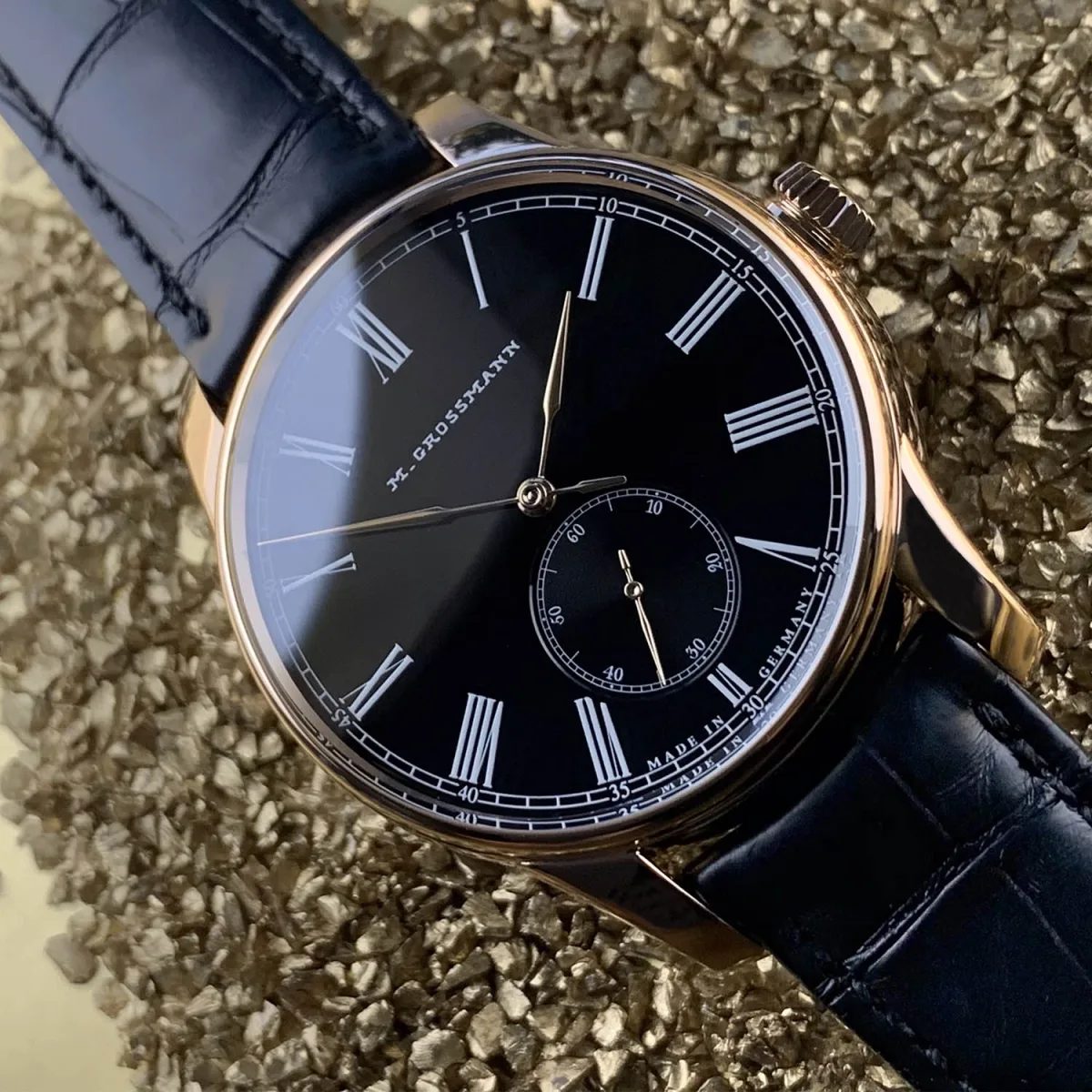 Back view of Moritz Grossmann Hamatic Vintage movement