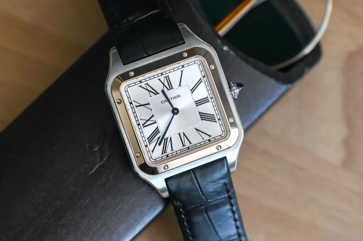 Modern Santos-Dumont watch with historical design