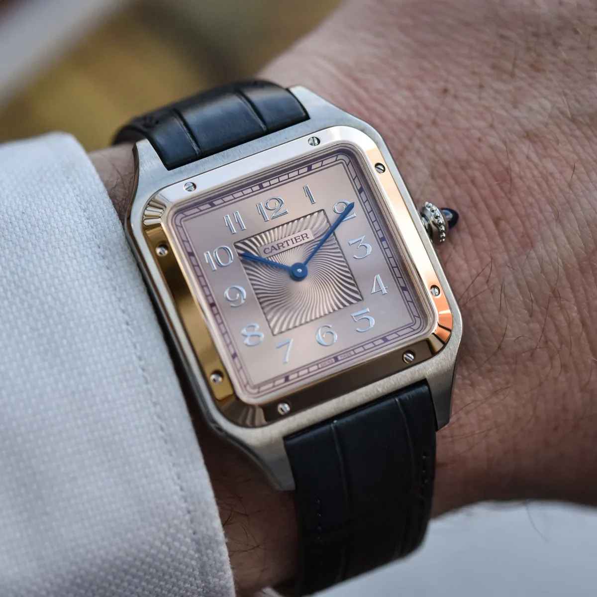 Cartier Santos-Dumont XL with alligator leather strap