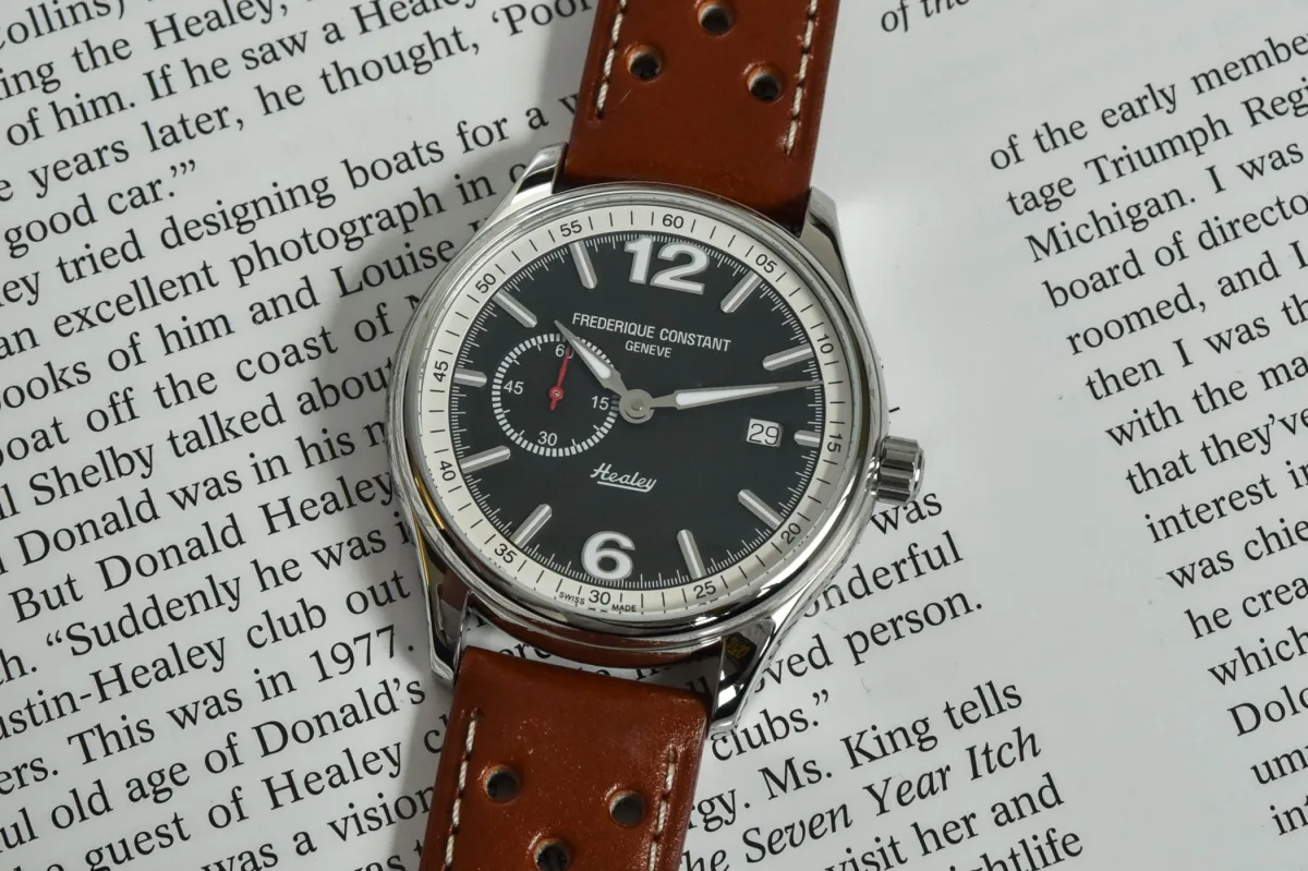 Detailed view of the Frederique Constant watch movement