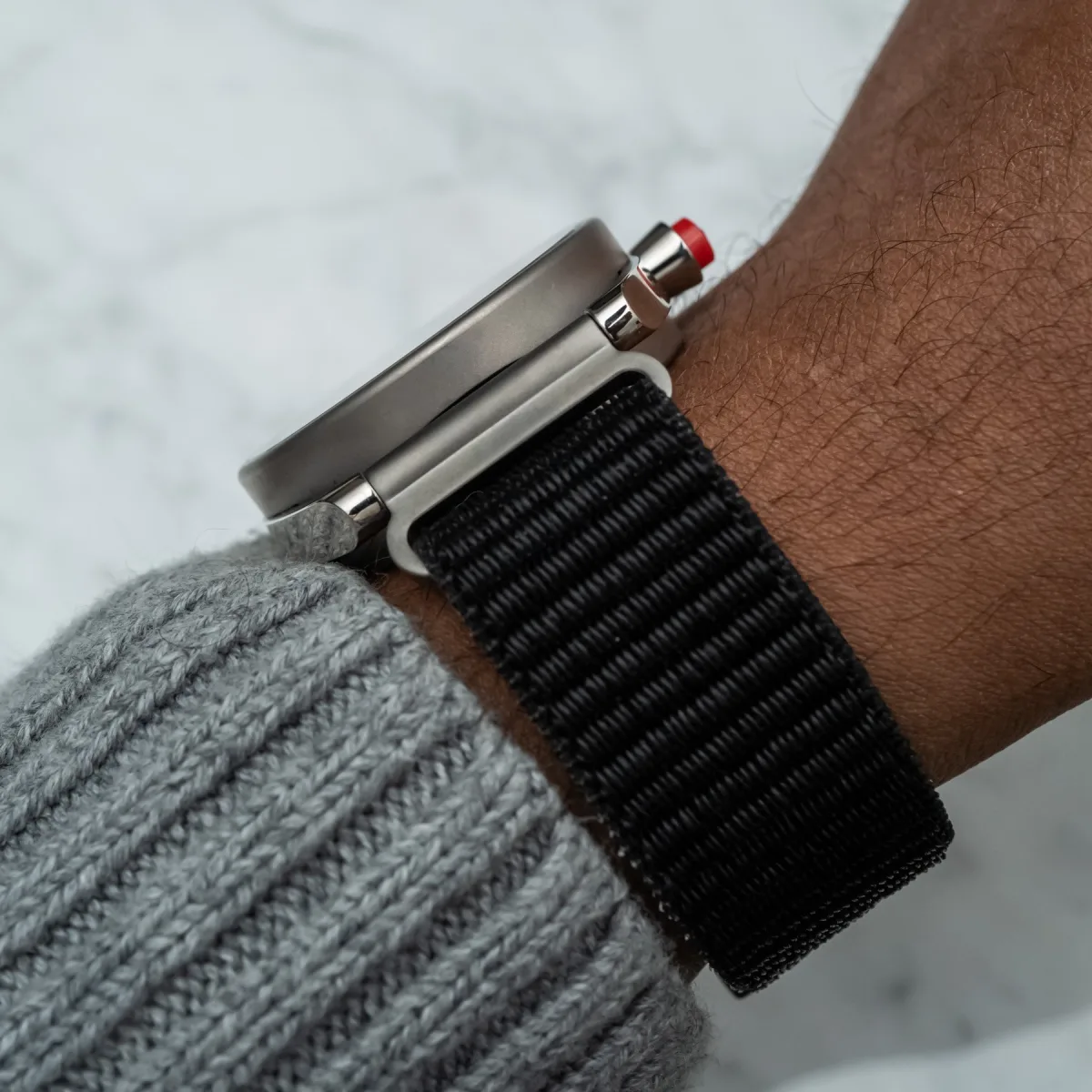 Back view of the titanium case