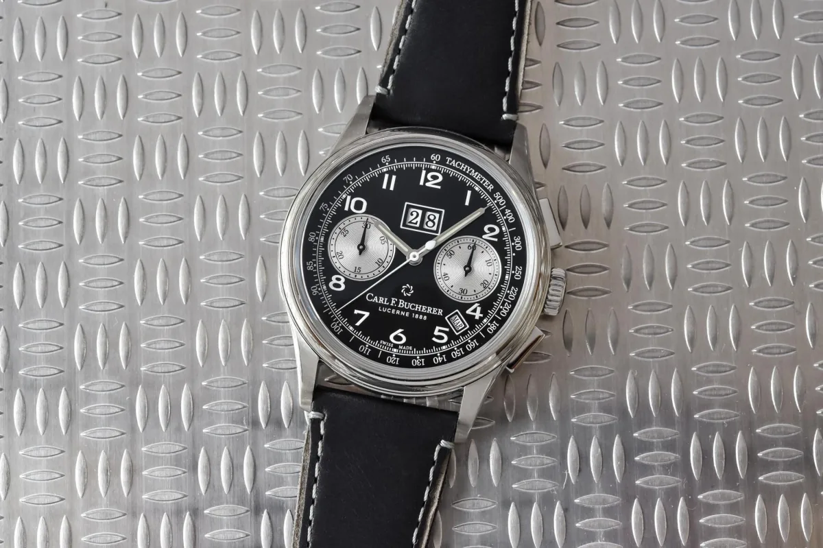 Carl F. Bucherer Heritage BiCompax Annual watch with reverse panda dial