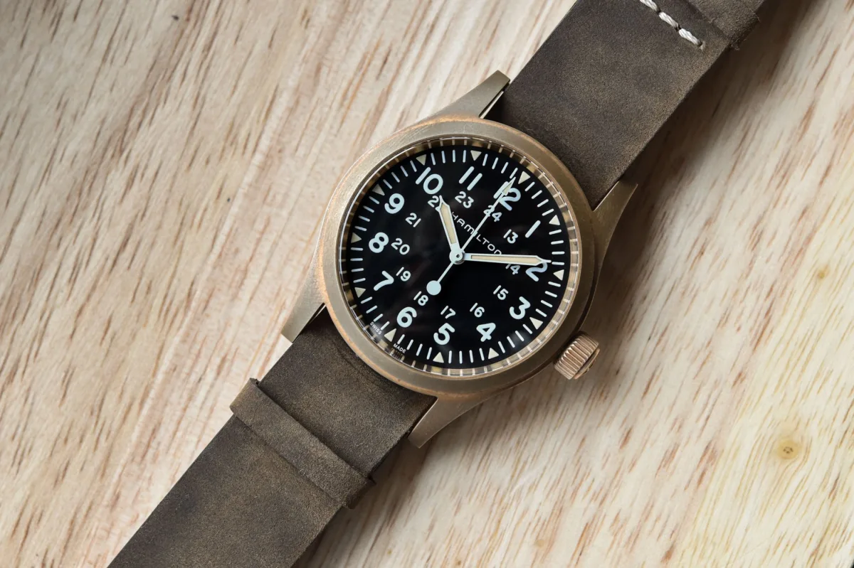 Hamilton Khaki Field watch with NATO leather strap