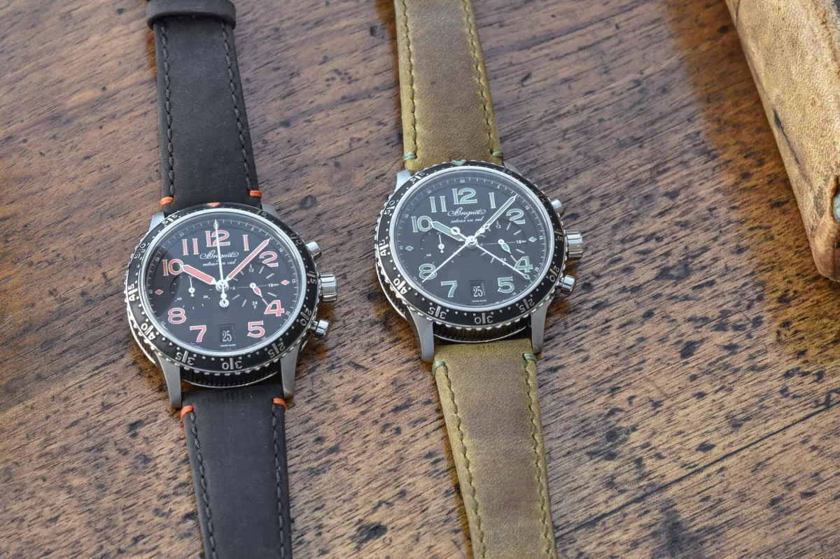 Breguet Type XXI 3815 Titanium watch with orange accents