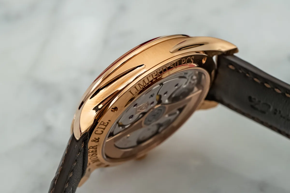 Gold rotor of H. Moser & Cie Endeavour Tourbillon watch