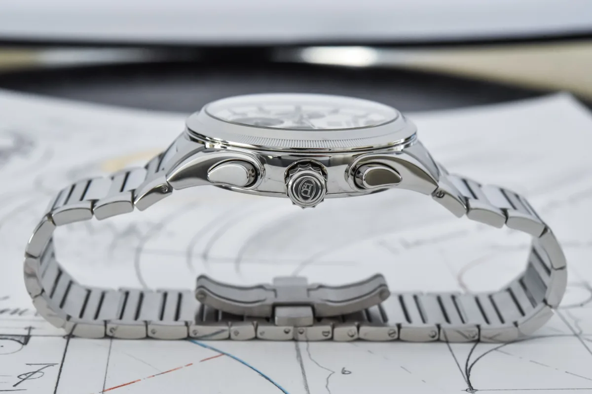 Detailed view of Parmigiani Tondagraph GT bezel and case
