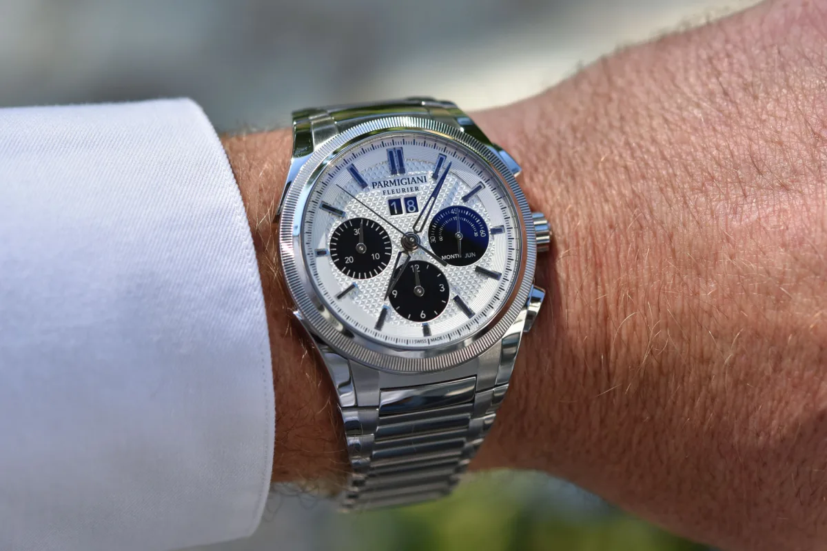 Parmigiani Tondagraph GT on wrist with bracelet