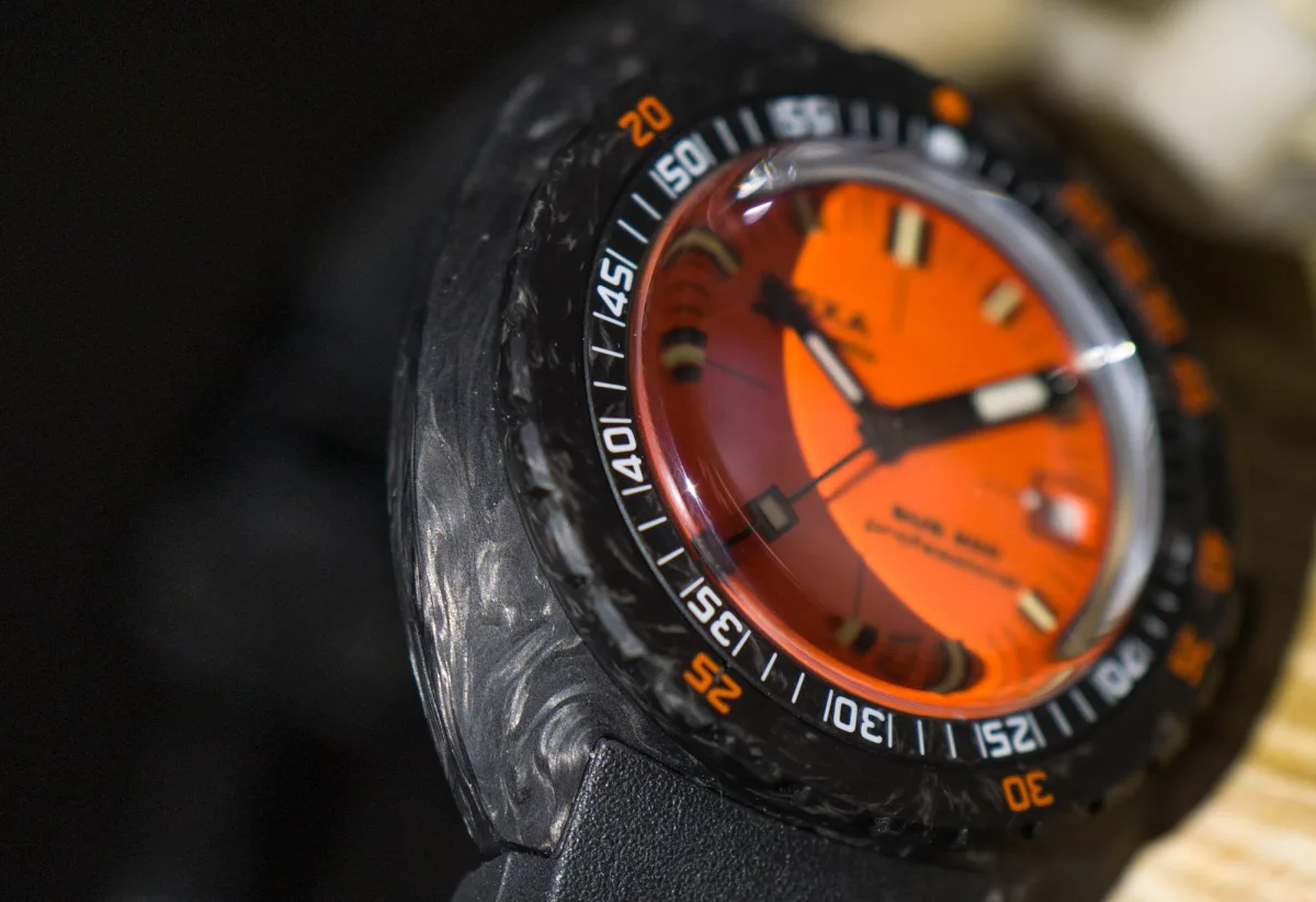 Doxa Sub 300 Carbon on wrist