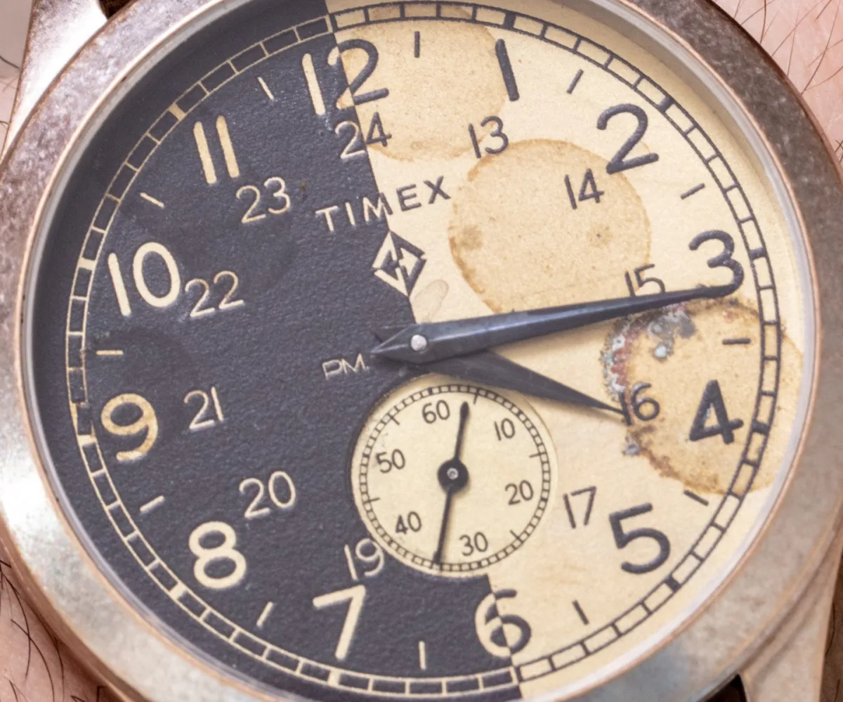 Timex x MadeWorn case back with engraving