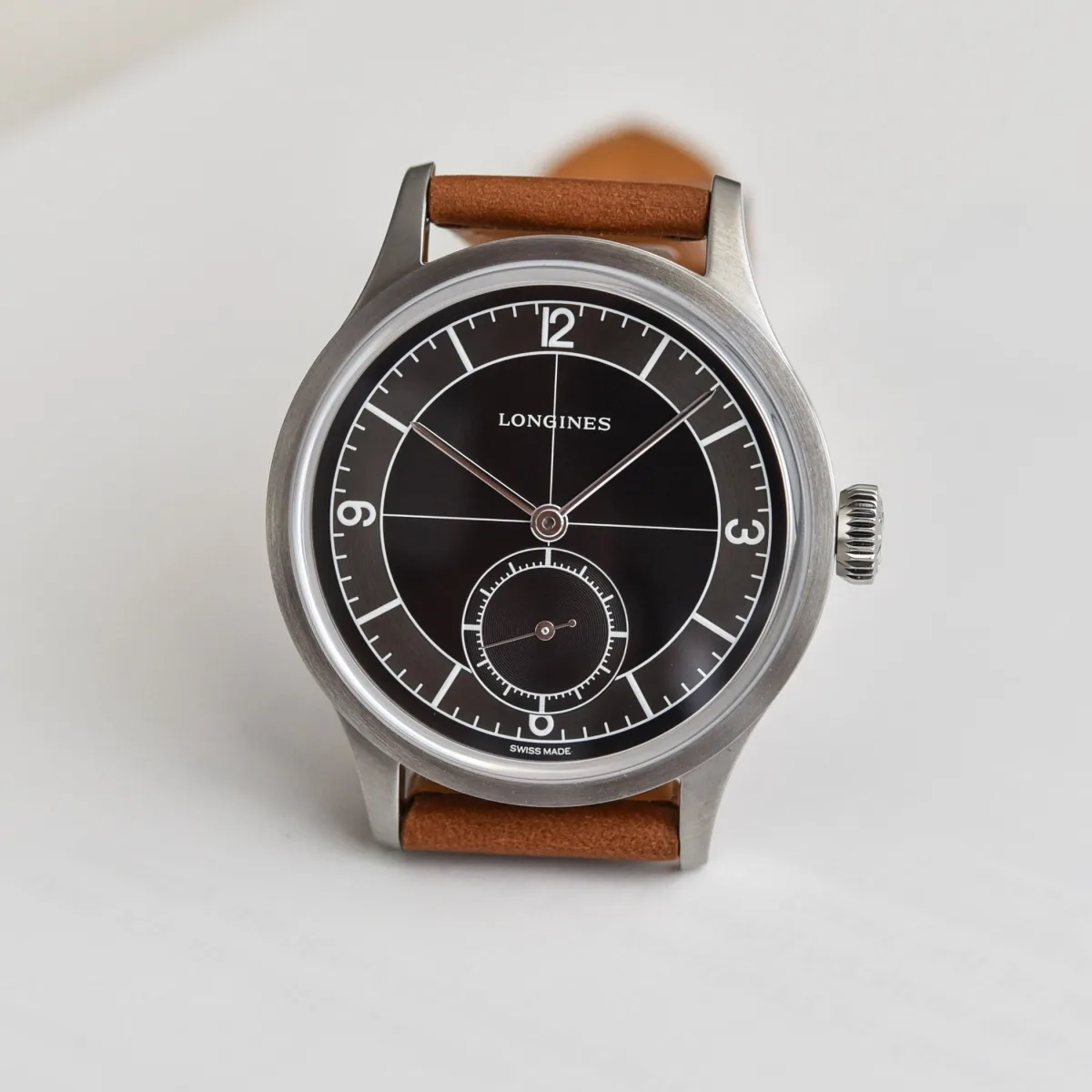 Side view of Longines Heritage Classic watch