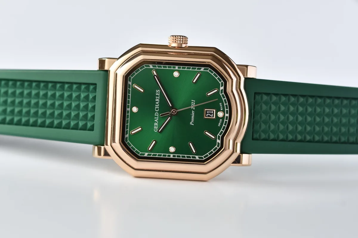 Front view of Gerald Charles Maestro 2.0 Green Limited Edition watch
