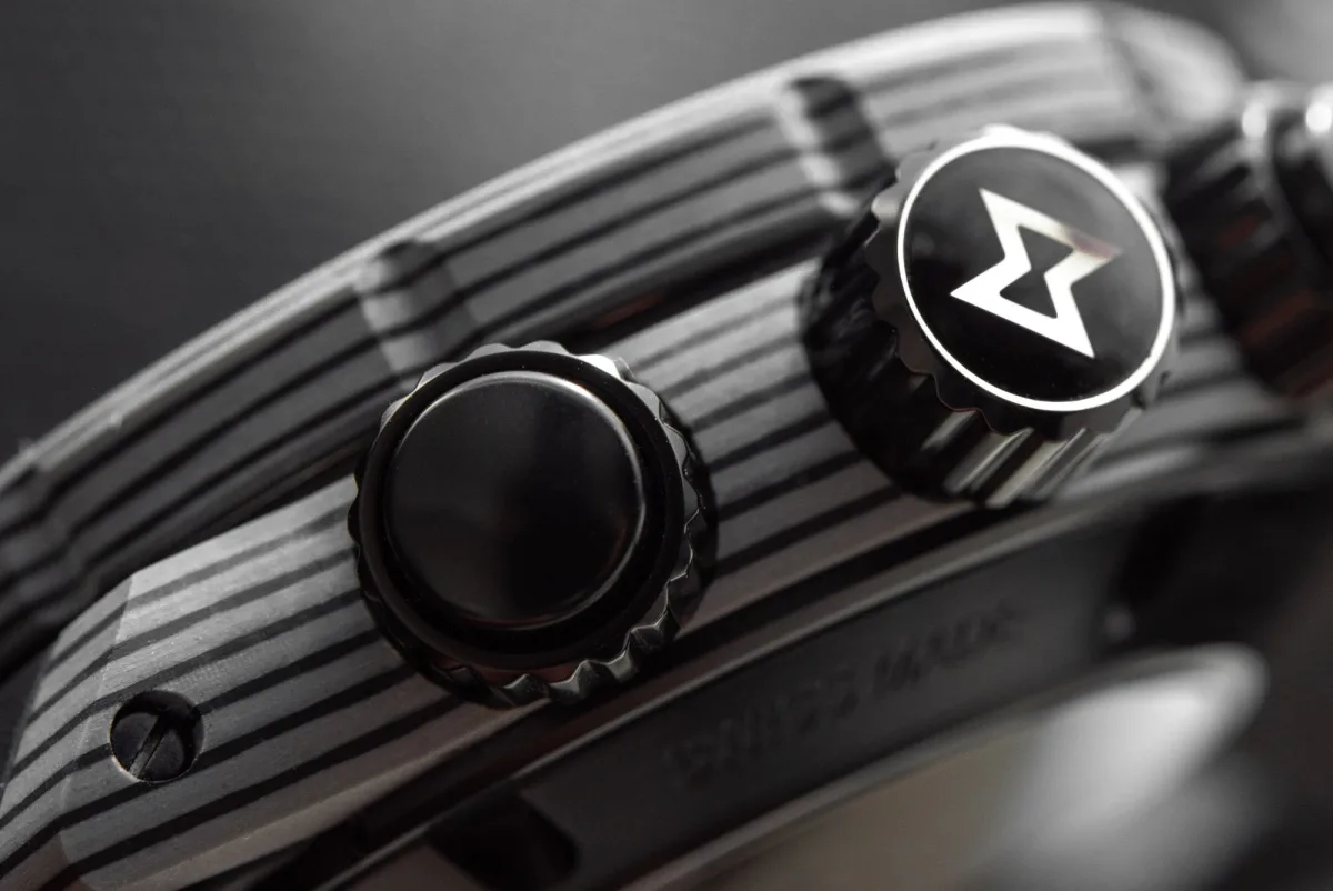 Edox CO-1 Carbon Chronograph front view