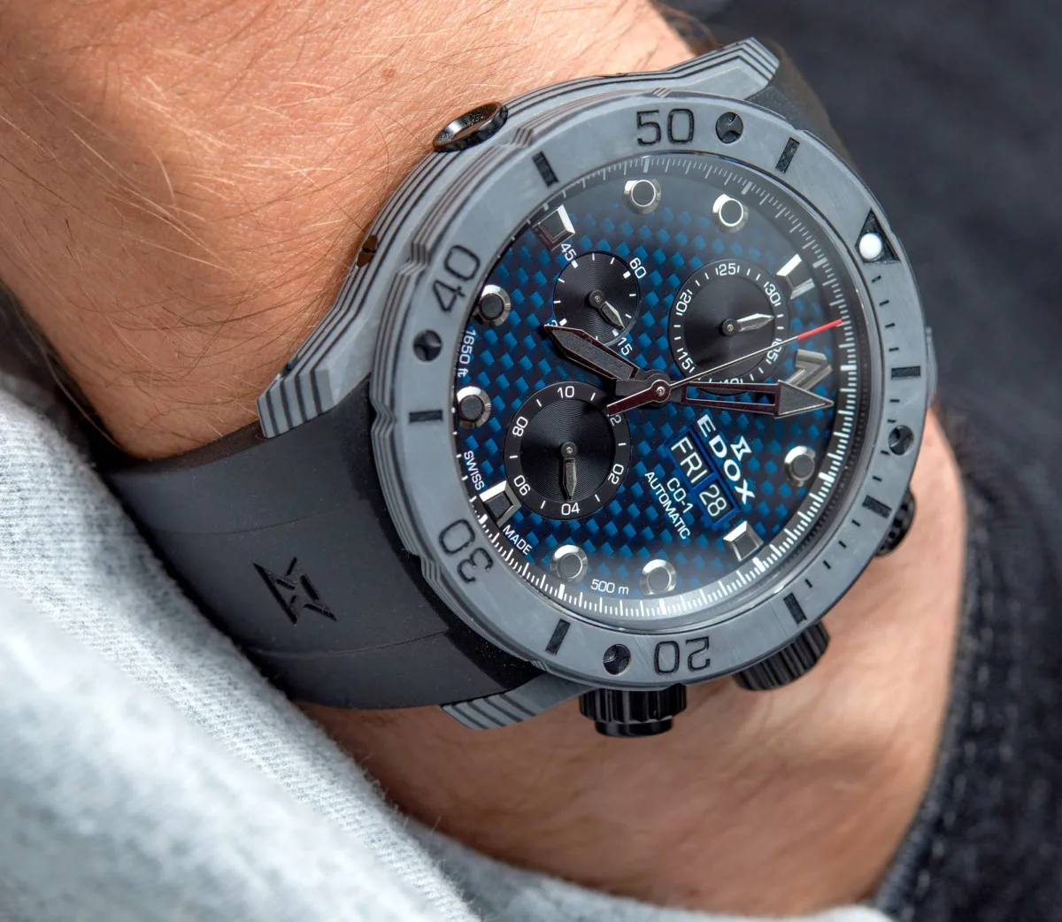 Edox CO-1 Carbon Chronograph packaging