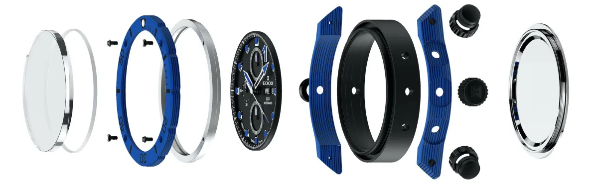 Edox CO-1 Carbon Chronograph showcasing carbon material