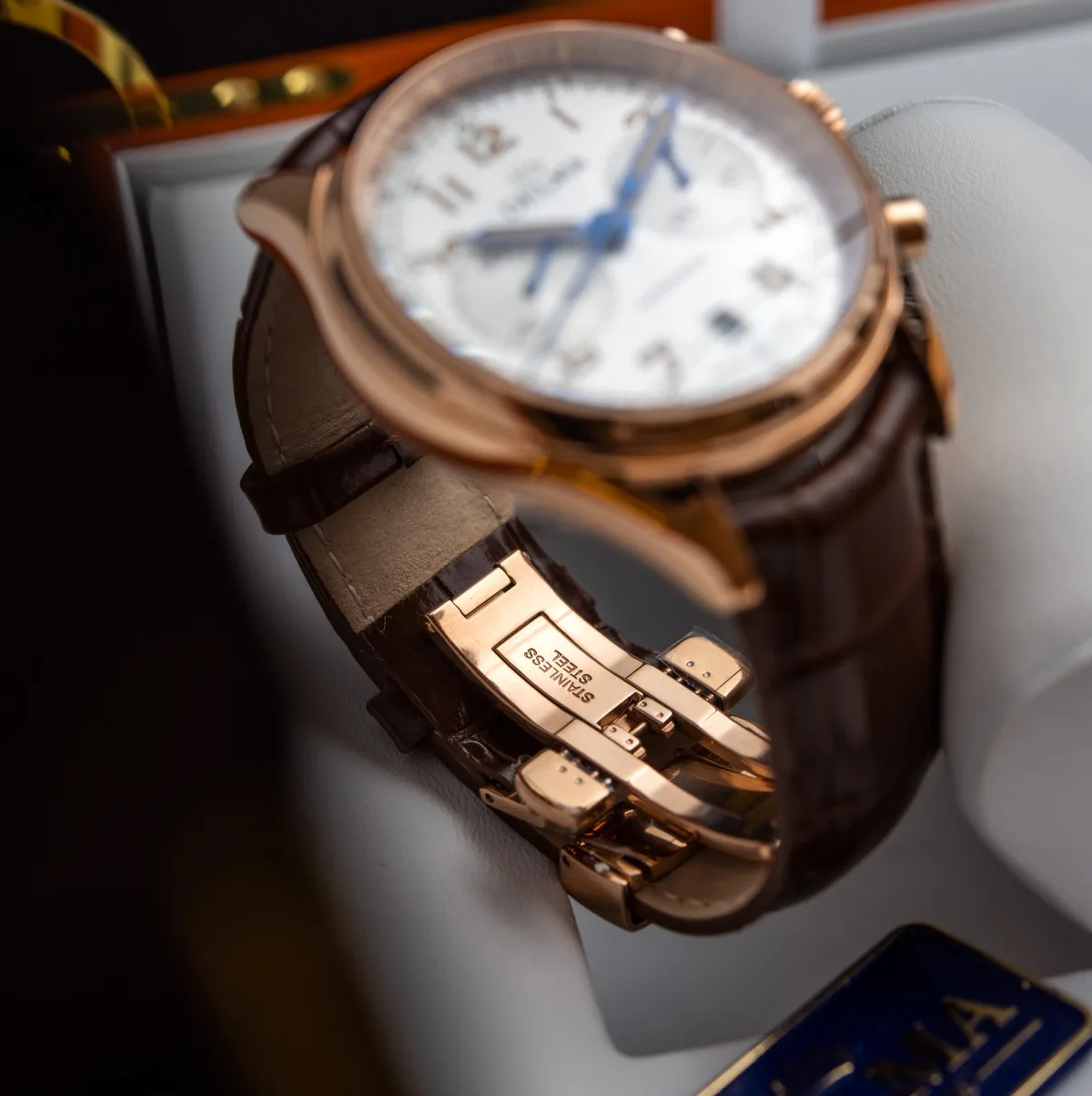 Delma Heritage Chronograph in presentation box