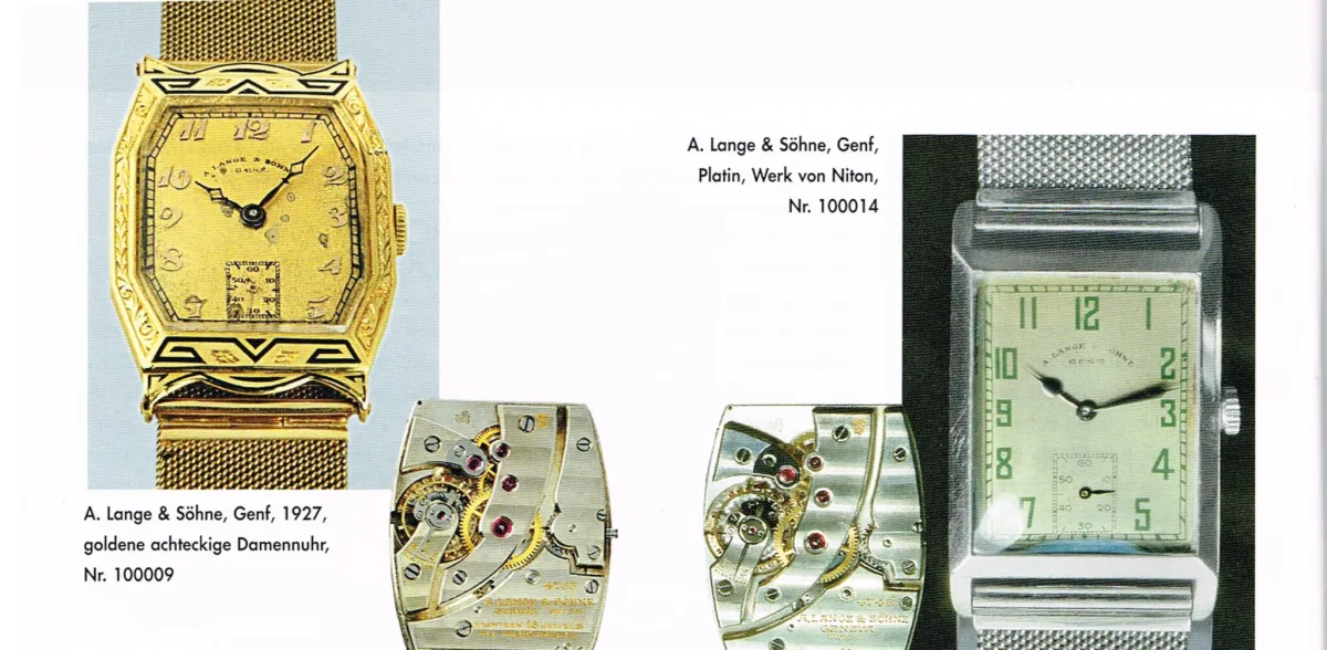 Vintage A. Lange & Söhne watch with rectangular design