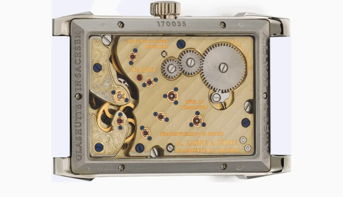 Back view showing the tourbillon movement