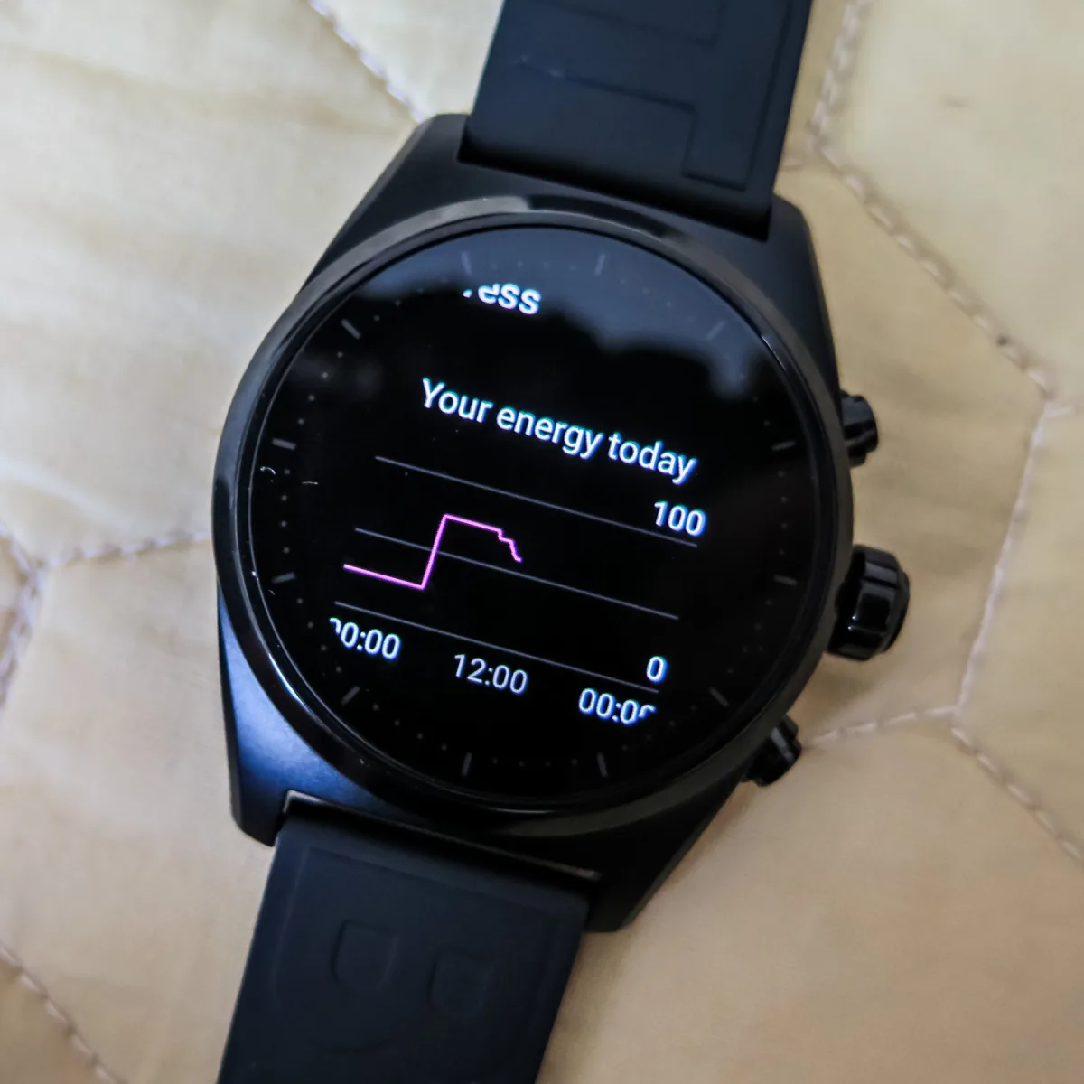 Montblanc Summit Lite showing body energy levels