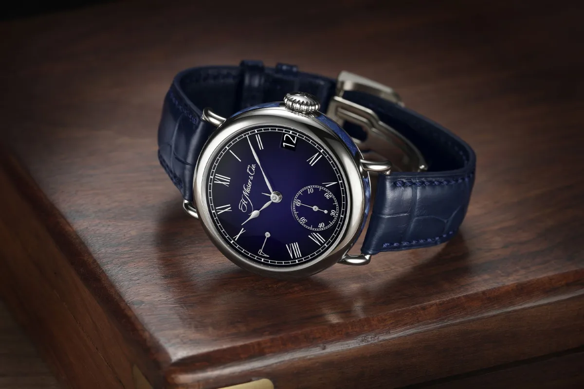 H. Moser & Cie. Heritage Perpetual Calendar Midnight Blue Enamel movement