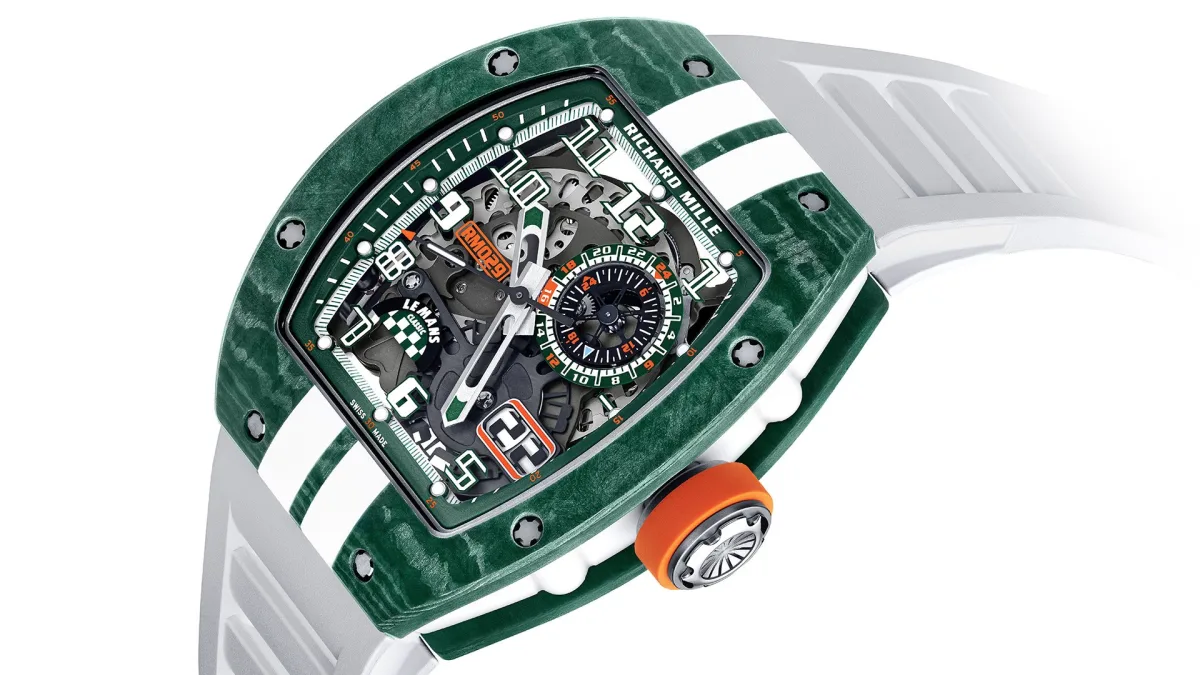 Richard Mille RM 029 Le Mans Classic with white rubber strap