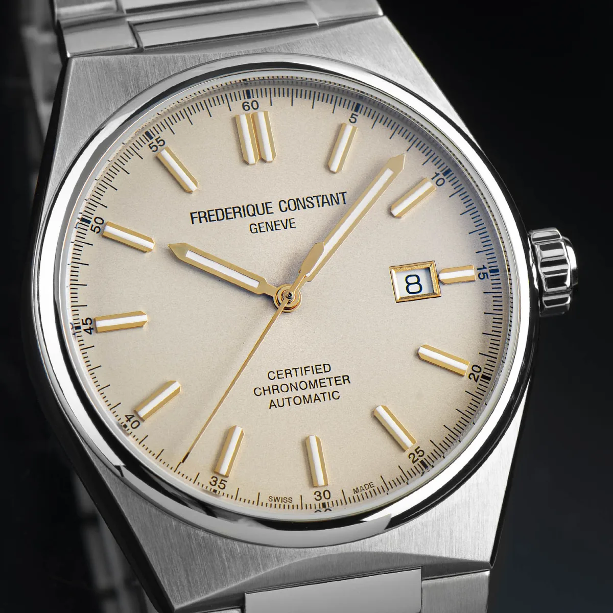 Frederique Constant Highlife Automatic watches on brown rubber strap