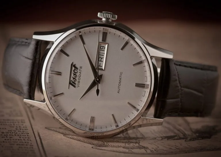 Tissot Heritage Visodate with pearly white dial