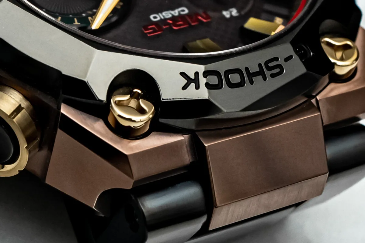 Close-up of the watch face