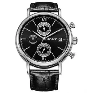 HOWK Date Chronograph with polished chrome case