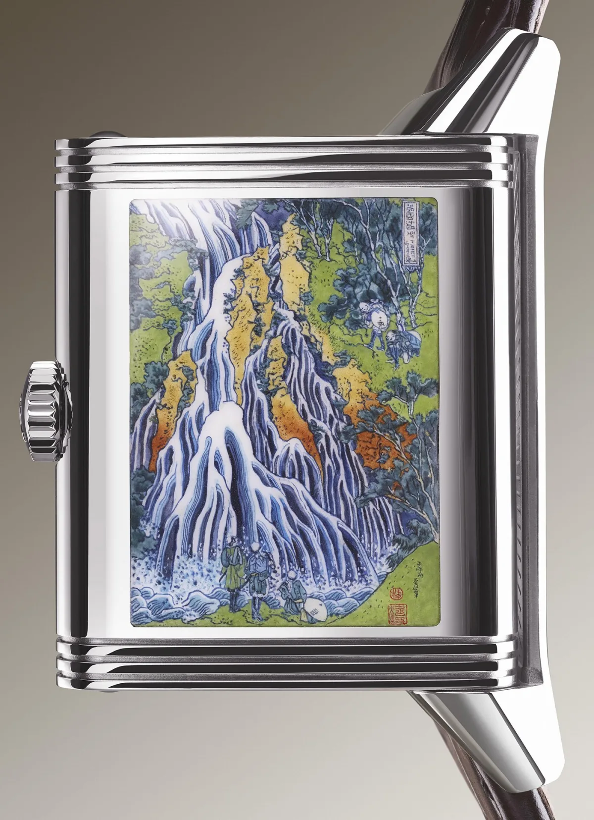 Jaeger-LeCoultre Reverso Tribute Enamel Hokusai watch front view