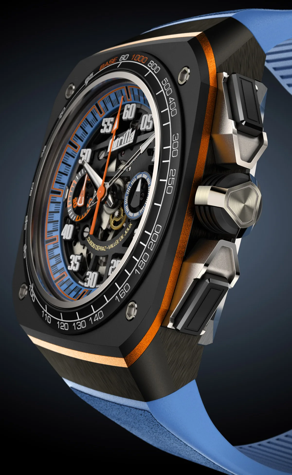 Gorilla Fastback Thunderbolt Chronograph case details