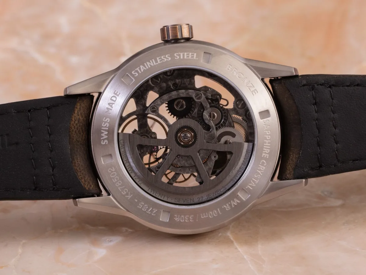 Skeletonized dial of the RW1212