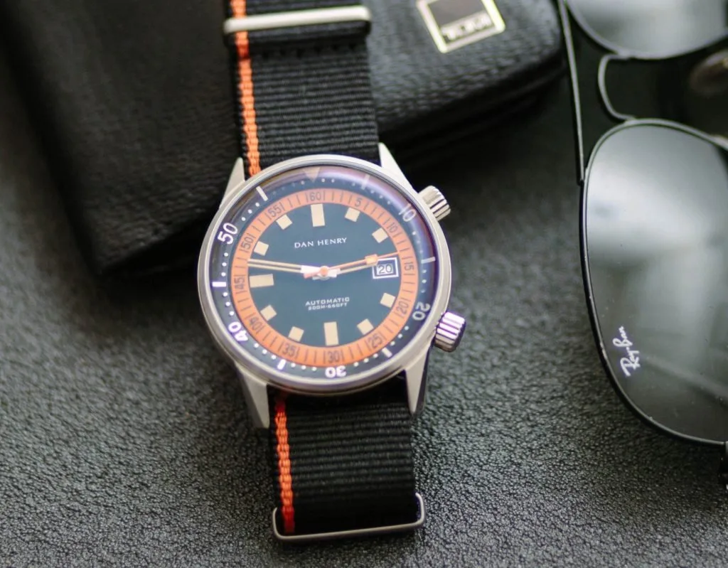 Dan Henry Super Compressor watch with two-tone dial