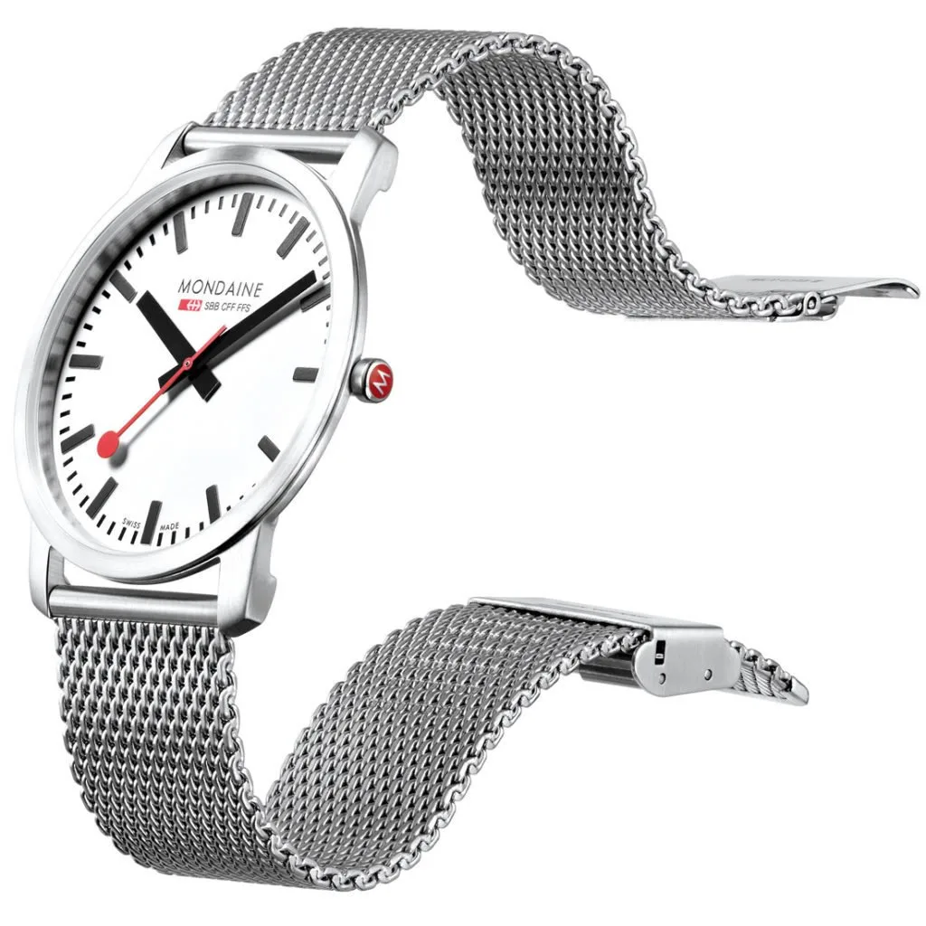 Mondaine SBB 30350 watch with Swiss railway clock design