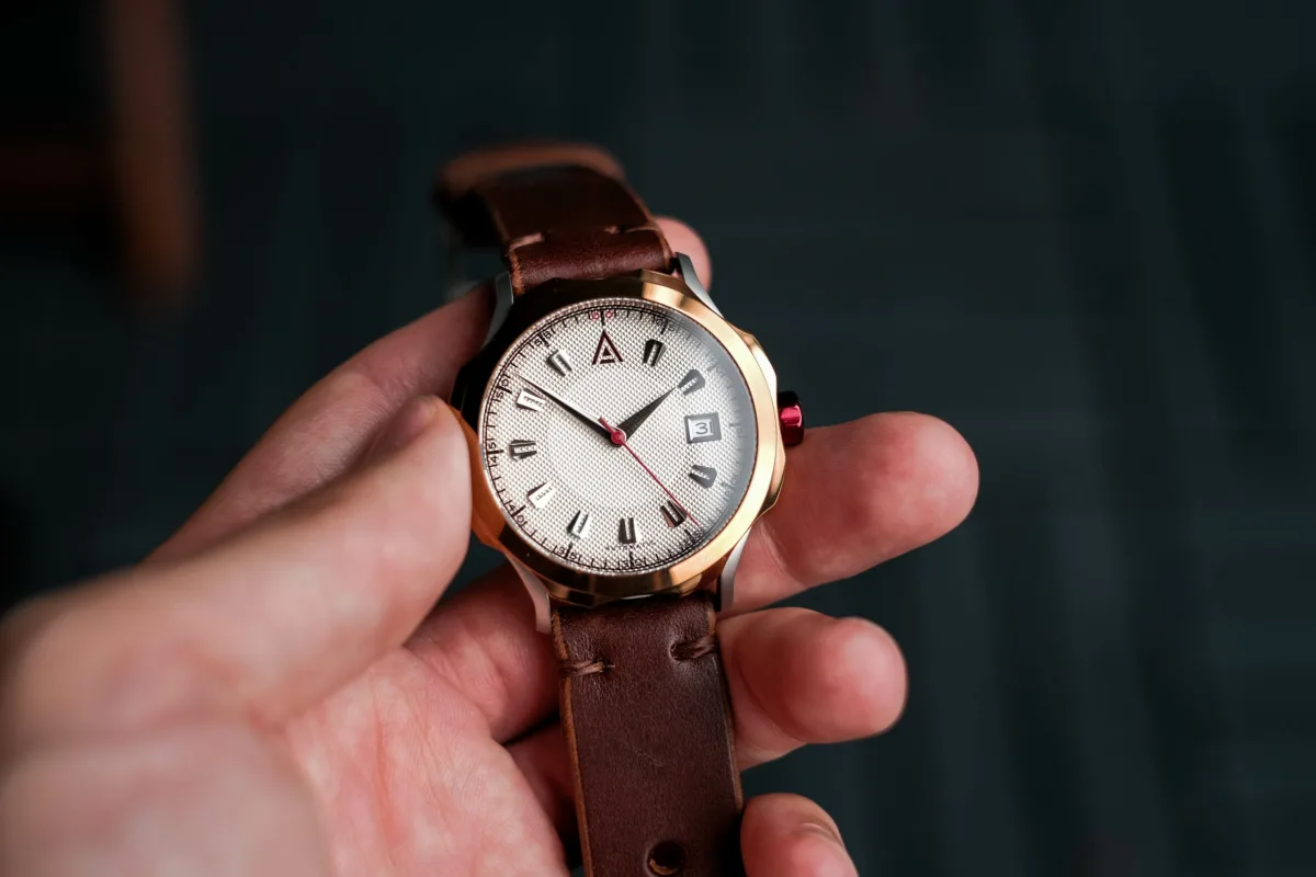 WT Author No 1953 White Automatic watch with crown-shaped case