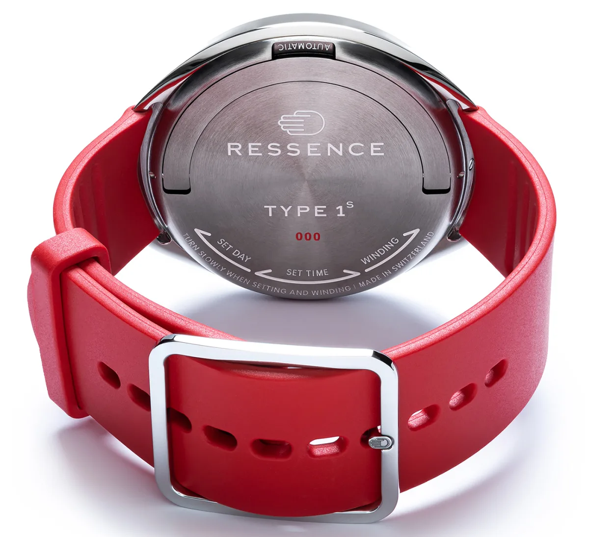 Ressence Type 1 Slim Red watch movement and mechanism