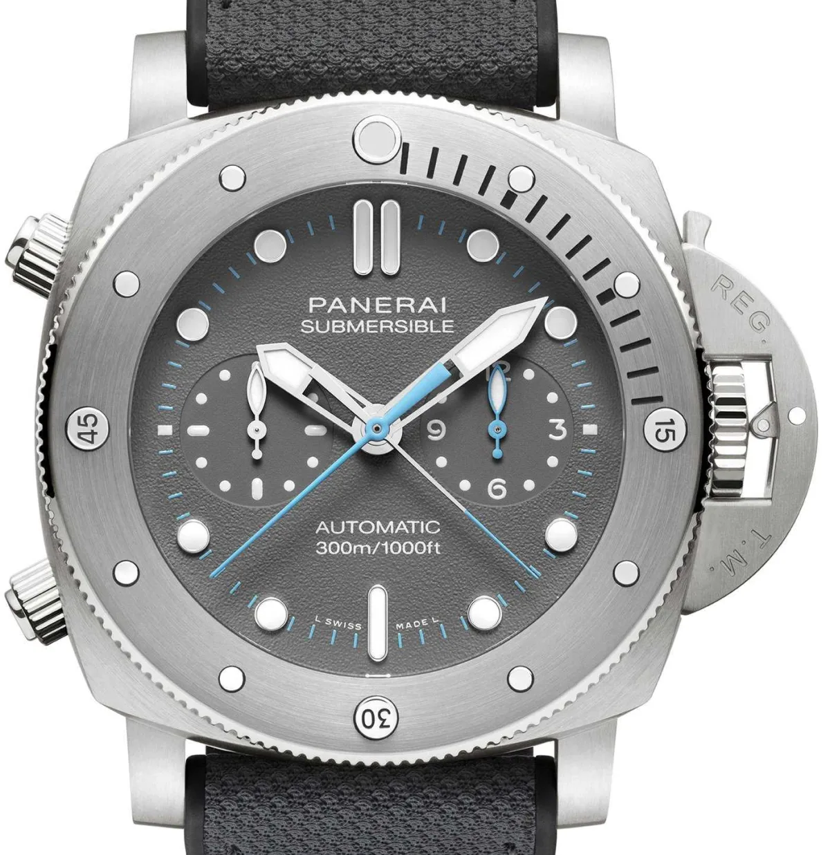 Panerai Submersible Chrono Flyback - J. Chin Edition watch face