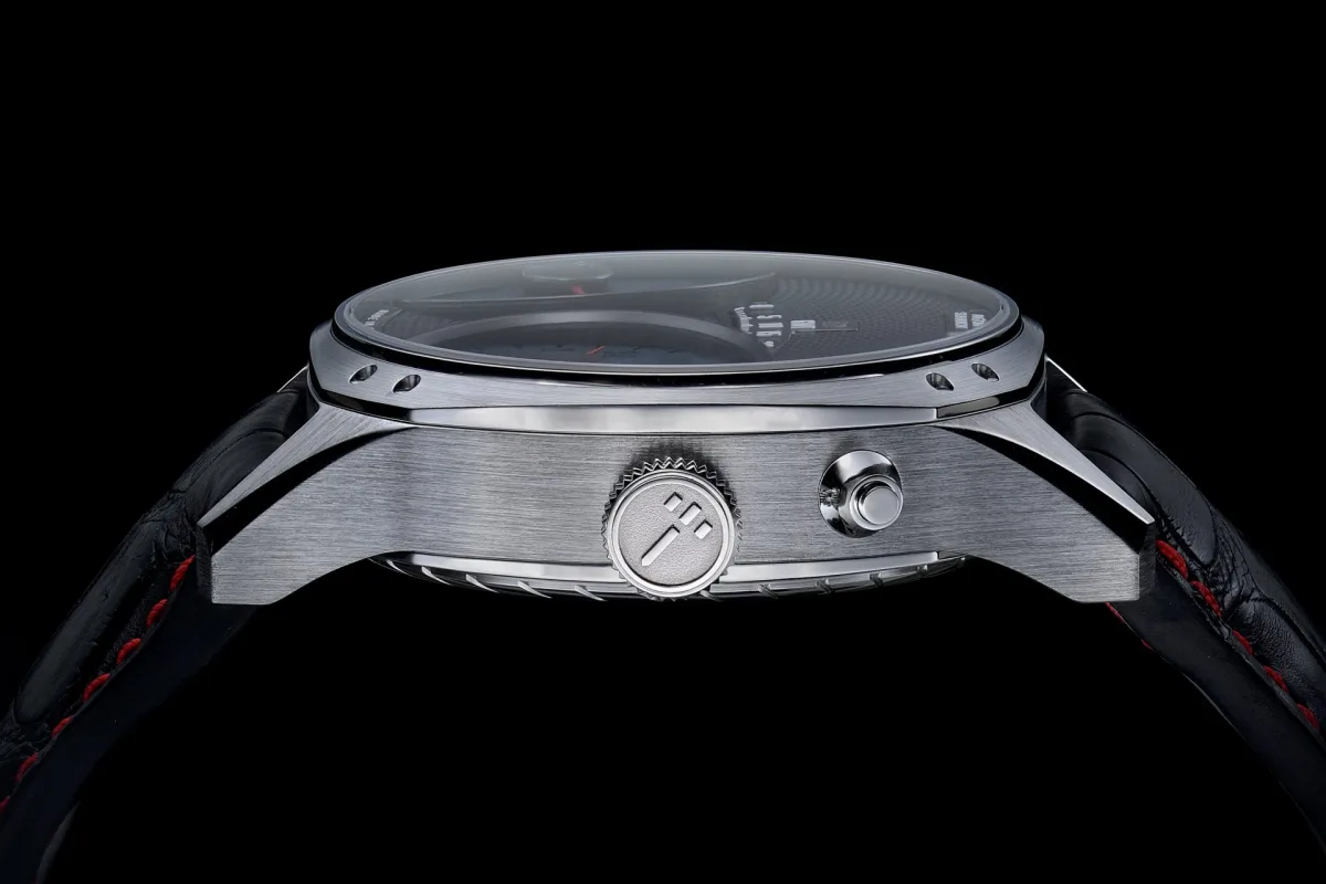 Side view of Anton Suhanov Racer Jumping Hour GMT